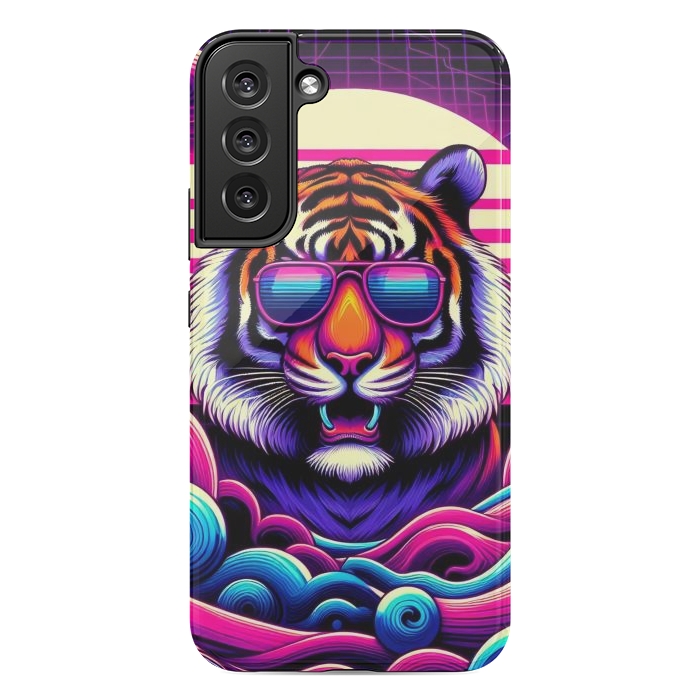 Galaxy S22 plus StrongFit 80s Neon Lion by JohnnyVillas