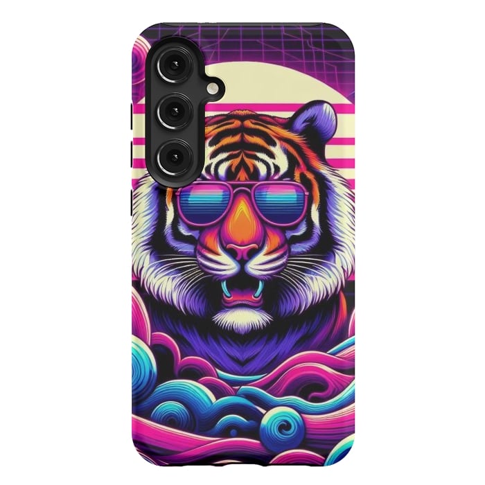 Galaxy S24 Plus StrongFit 80s Neon Lion by JohnnyVillas