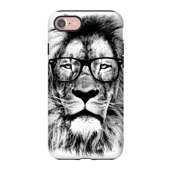 iPhone 7 StrongFit The King Lion of The Library by Mitxel Gonzalez