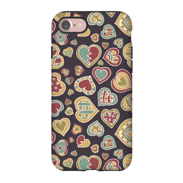 iPhone 7 StrongFit I Heart Doodling by Micklyn Le Feuvre
