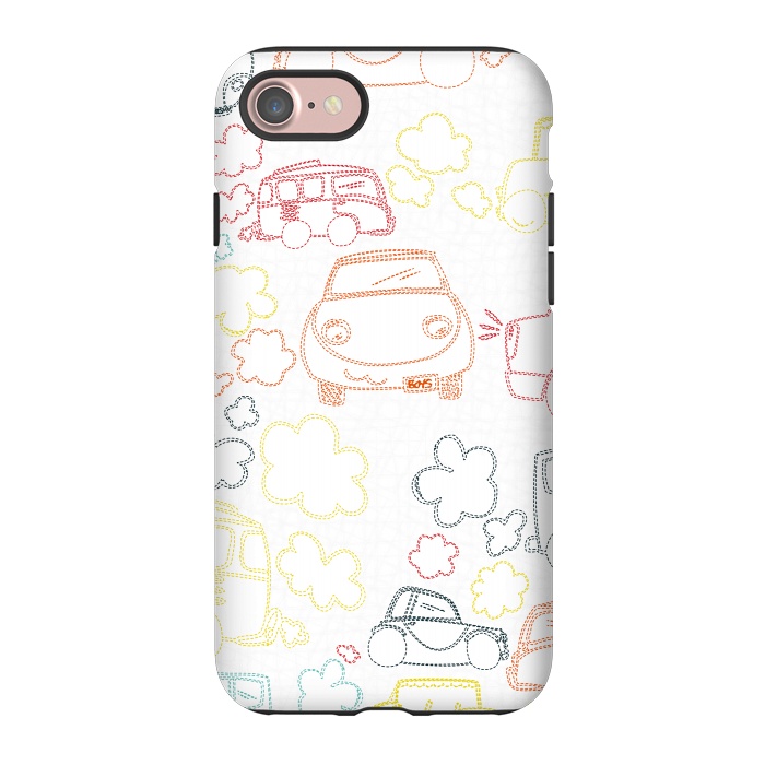 iPhone 7 StrongFit Stitched Cars by MaJoBV