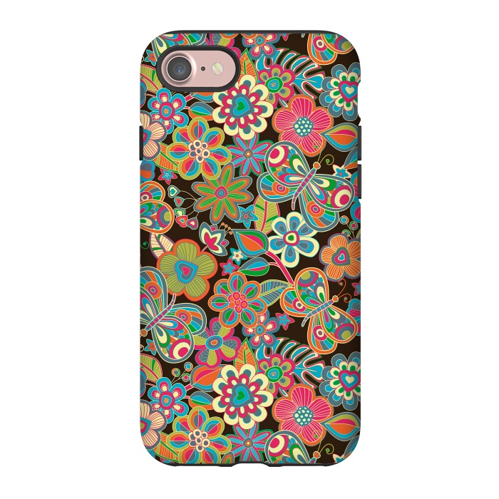 iPhone 7 StrongFit My Butterflies and Flowers by Julia Grifol