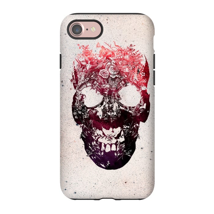 iPhone 7 StrongFit Floral Skull by Ali Gulec