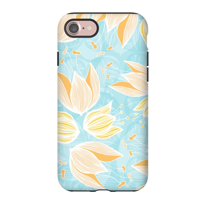 iPhone 7 StrongFit Blumen Blue by Anchobee