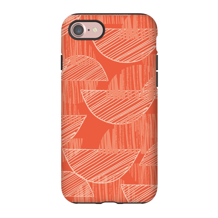 iPhone 7 StrongFit Orange Arcs by Rachael Taylor