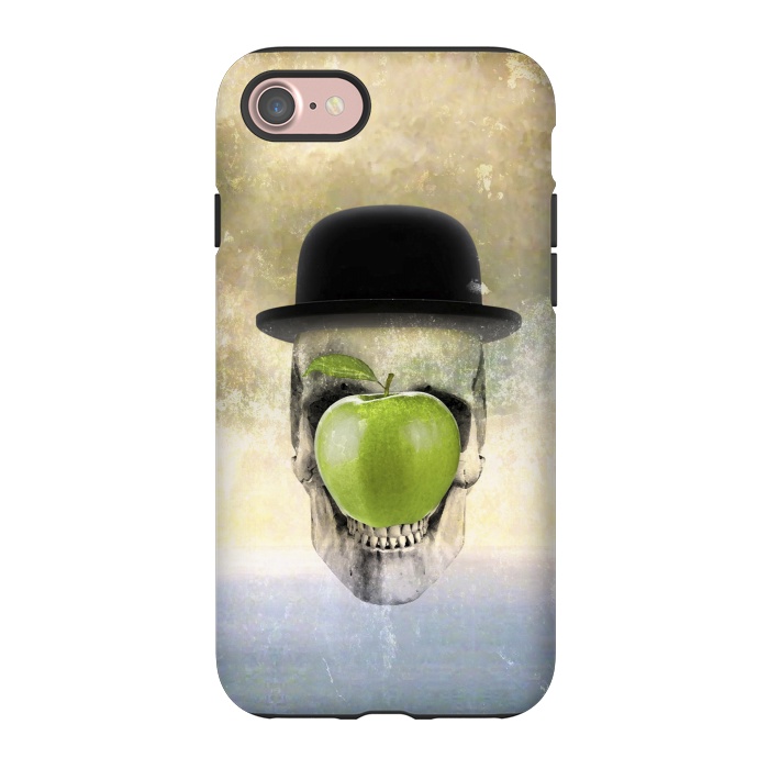 iPhone 7 StrongFit Magritte Skull by Sebastian Parra