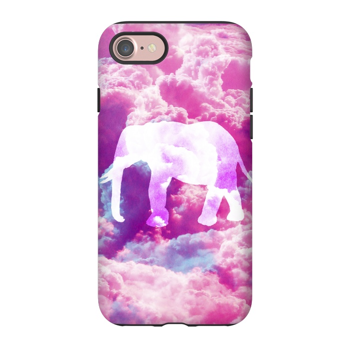 iPhone 7 StrongFit Elephant on Pink Purple Clouds by Girly Trend