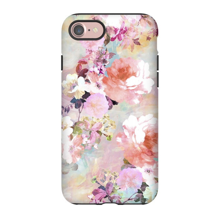iPhone 7 StrongFit Watercolor Flowers by Girly Trend