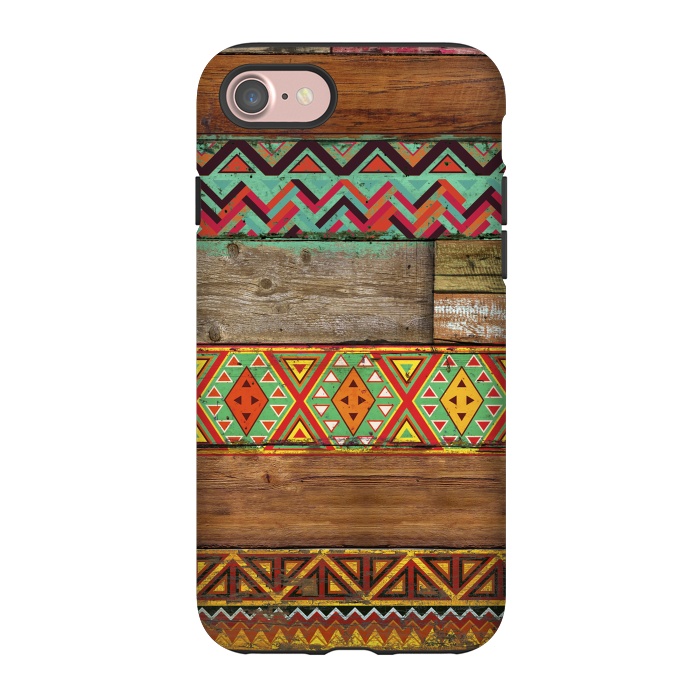 iPhone 7 StrongFit INDIAN WOOD by Diego Tirigall