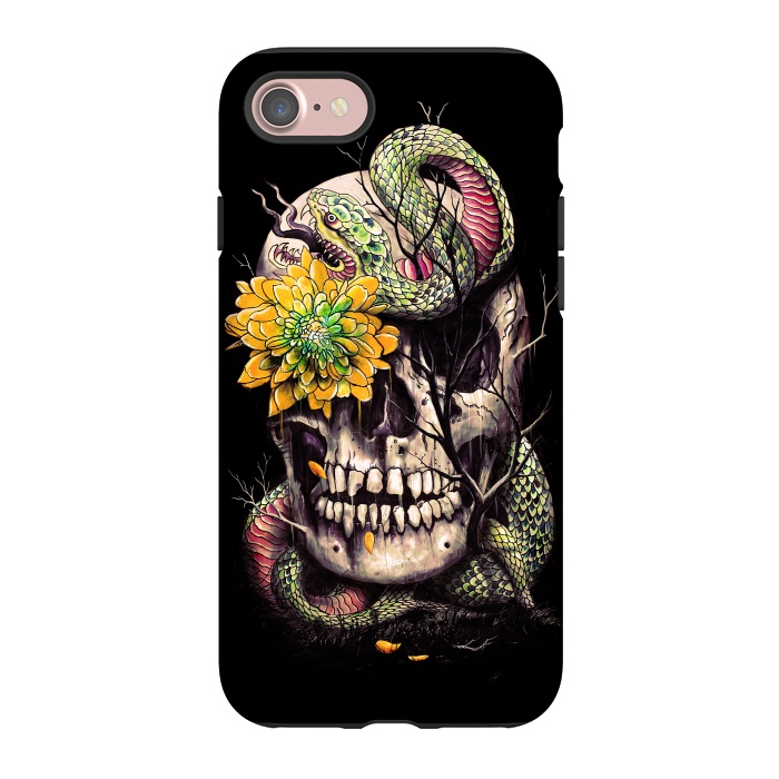 iPhone 7 StrongFit Snake and Skull by Nicebleed