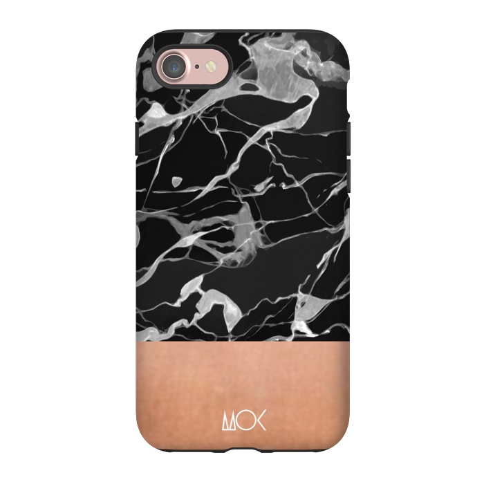 iPhone 7 StrongFit Marble and Pink Copper by M.O.K.