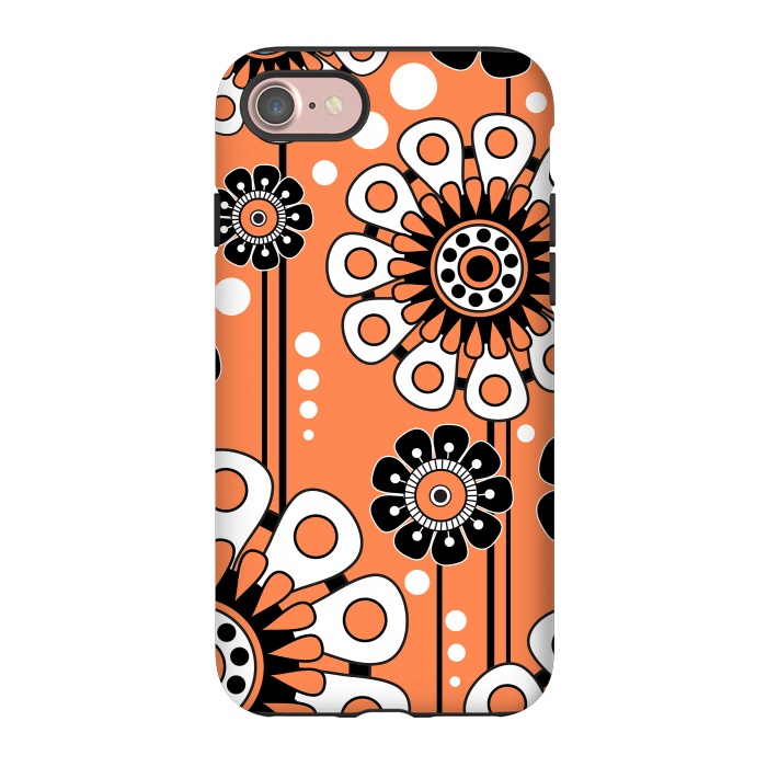 iPhone 7 StrongFit Orange Flowers by Shelly Bremmer