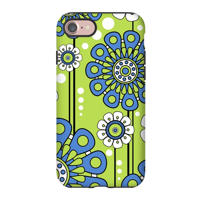 iPhone 7 StrongFit Blue Flowers by Shelly Bremmer