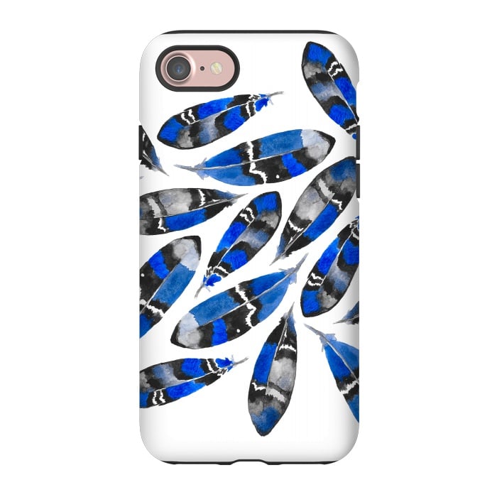 iPhone 7 StrongFit Northern Feather Blue by Amaya Brydon