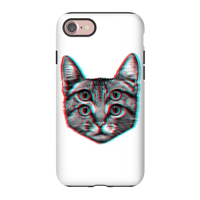 iPhone 7 StrongFit 3D Cat by Mitxel Gonzalez