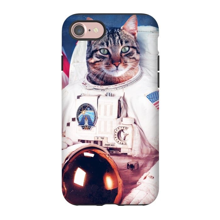 iPhone 7 StrongFit Astronaut Cat  by Mitxel Gonzalez