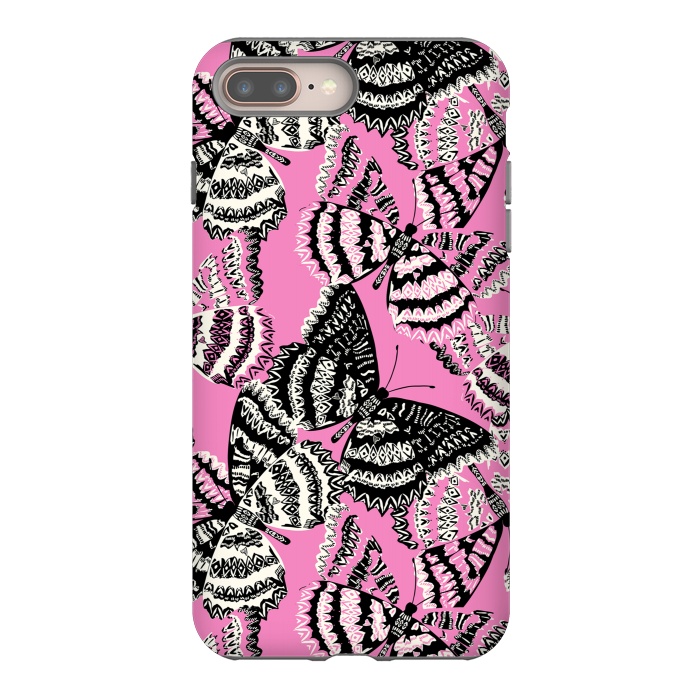 iPhone 7 plus StrongFit Tribal butterfly by Laura Grant
