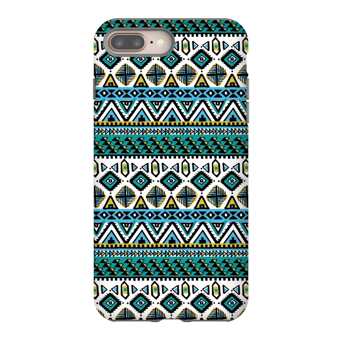 iPhone 7 plus StrongFit Tribal stripe by Laura Grant