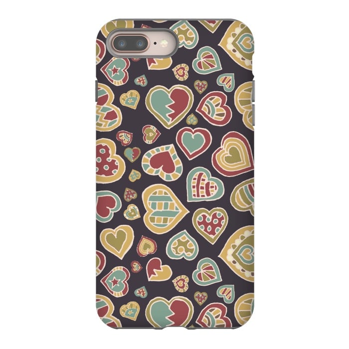iPhone 7 plus StrongFit I Heart Doodling by Micklyn Le Feuvre