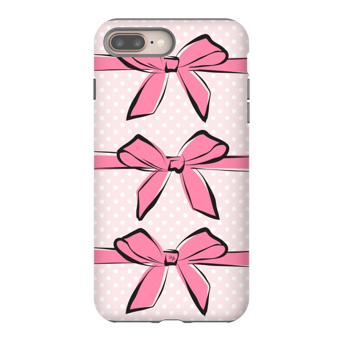 iPhone 7 plus StrongFit Pink Bows by Martina