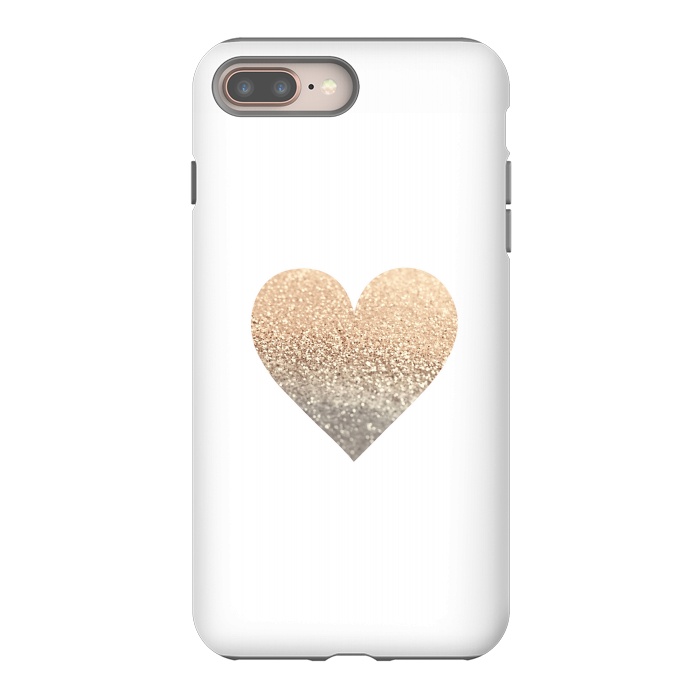 iPhone 7 plus StrongFit Gatsby Gold Heart by Monika Strigel