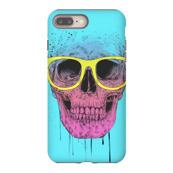 iPhone 7 plus StrongFit Pop Art Skull With Glasses by Balazs Solti