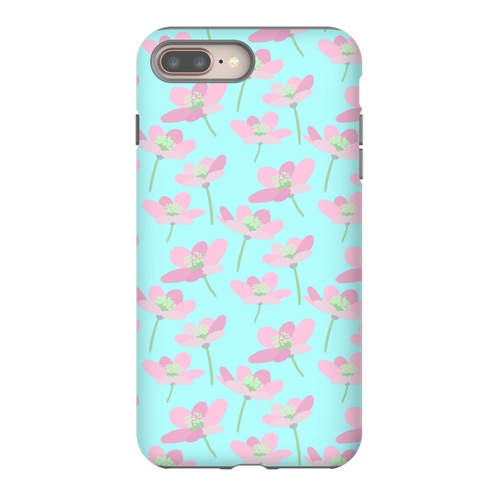 iPhone 7 plus StrongFit Pastel Floral by Leska Hamaty