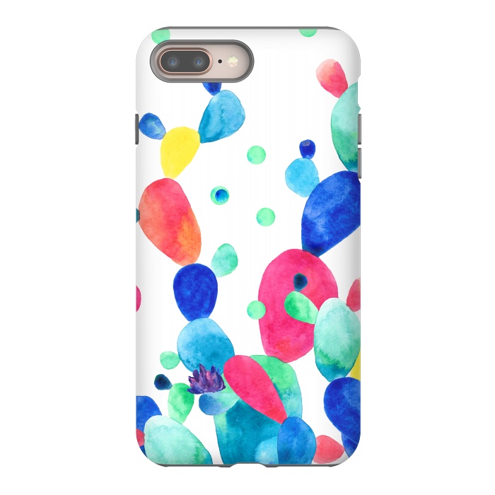 iPhone 7 plus StrongFit Cacti Confetti by Amaya Brydon