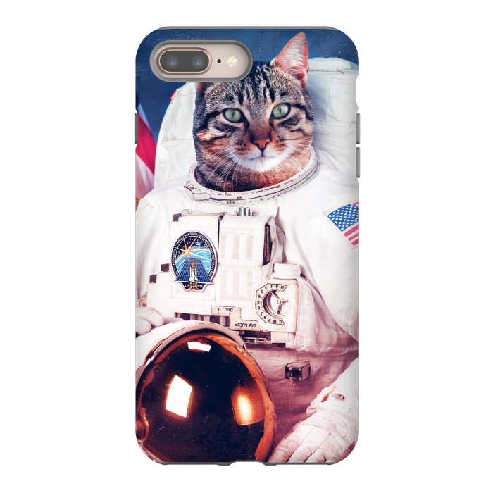 iPhone 7 plus StrongFit Astronaut Cat  by Mitxel Gonzalez
