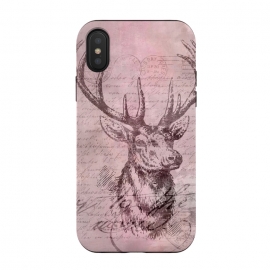 Vintage Deer Pastel Pink by Andrea Haase